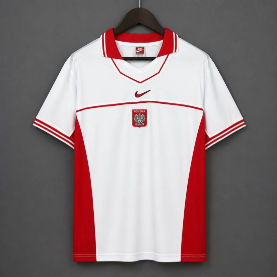 Retro 98/00 Poland White & Red Home Jersey