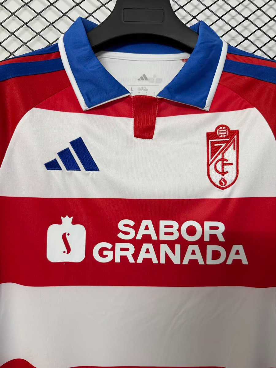 26/27 Granada CF Red & White Hoops Home Jersey