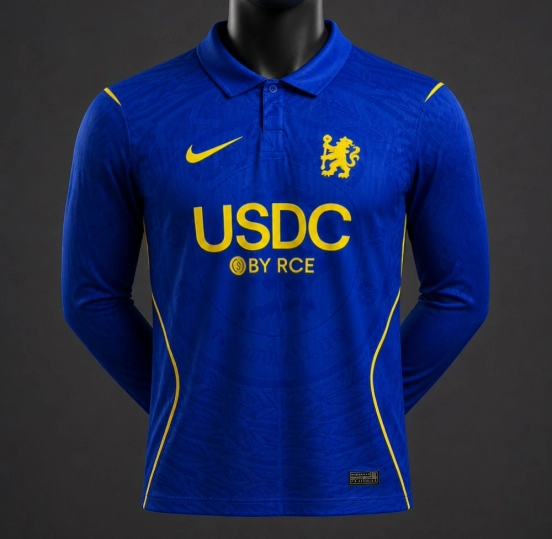 Player Version 26/27 Chelsea Home Long Sleeve Jersey With Sponsor