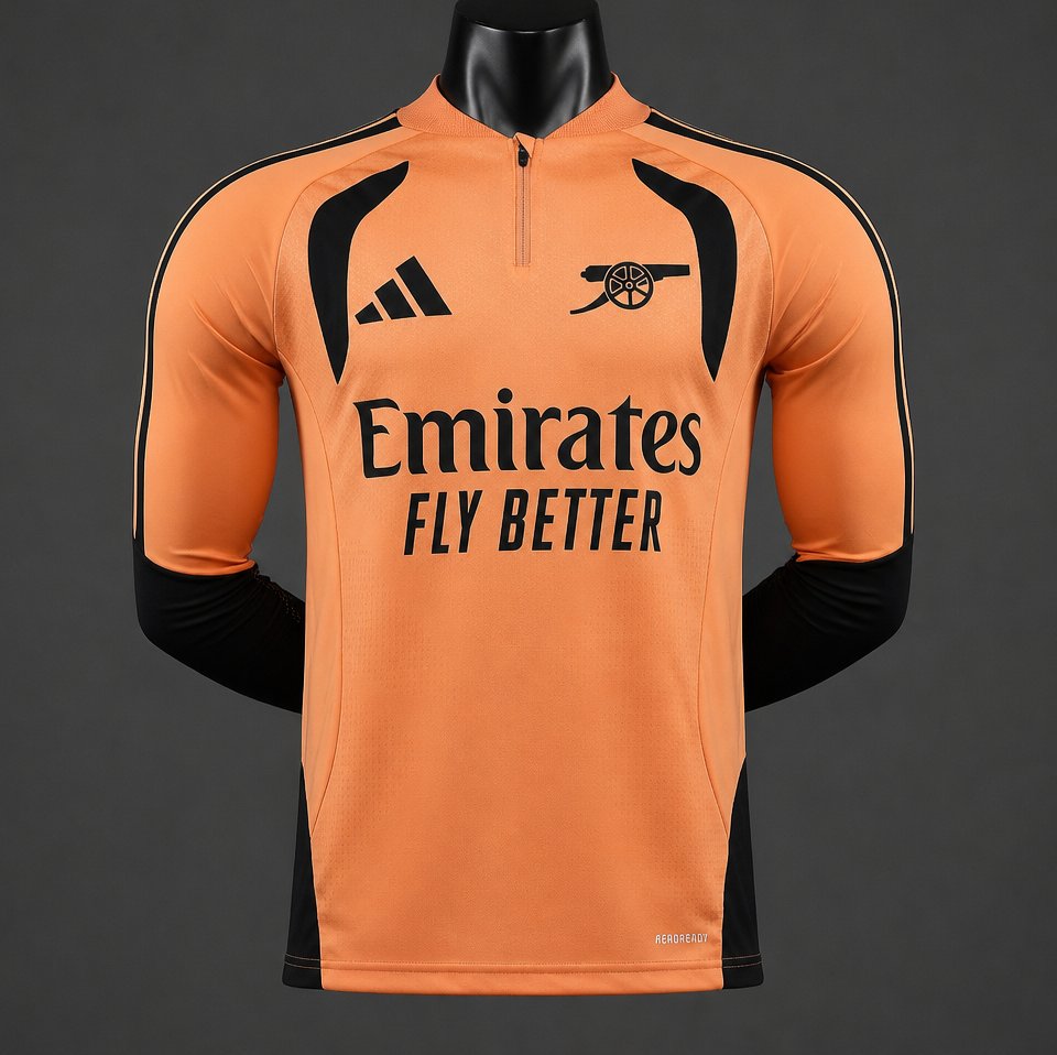 Player Version 26/27 Arsenal FC Long Sleeve Home Orange Jersey
