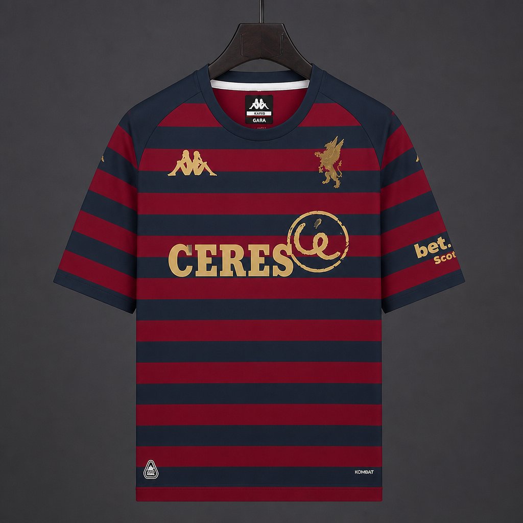 26/27 Genoa Third Maroon Stripes Jersey