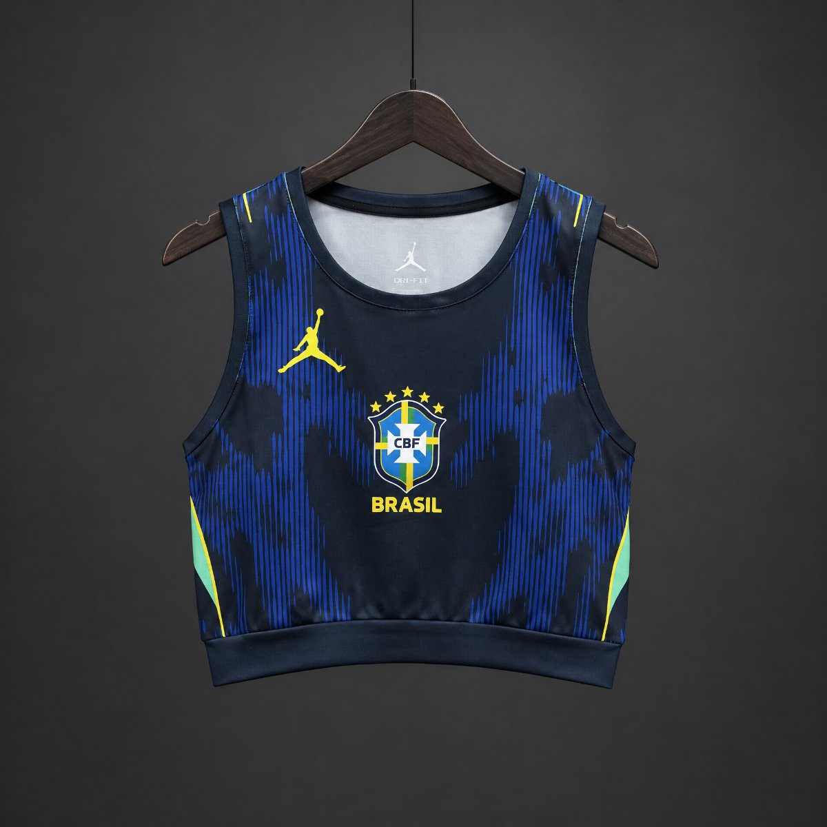 2026 Brazil Women's Cropped Away Navy Tank Top
