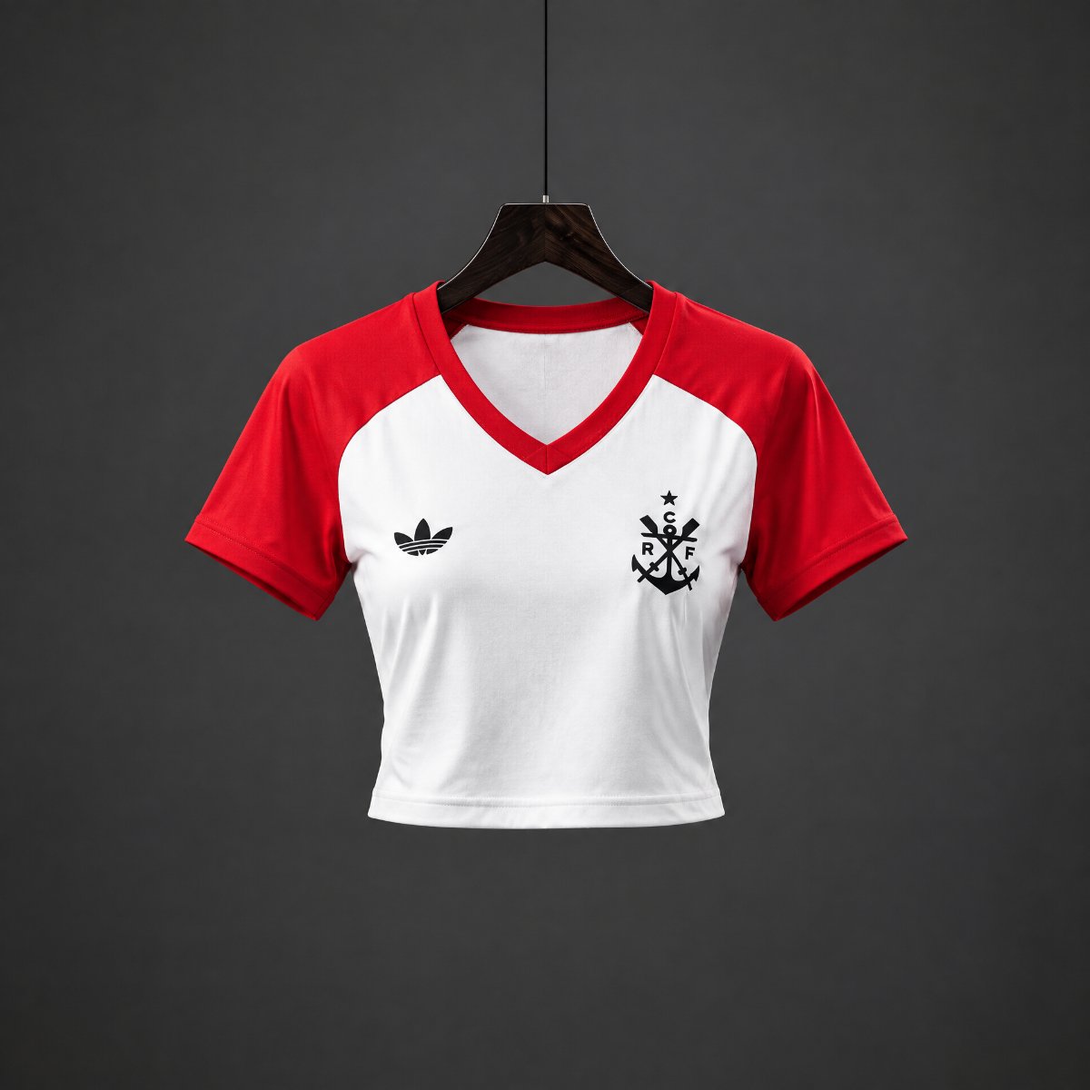 26/27 Flamengo Pre-Match Women White/Red Crop Jersey