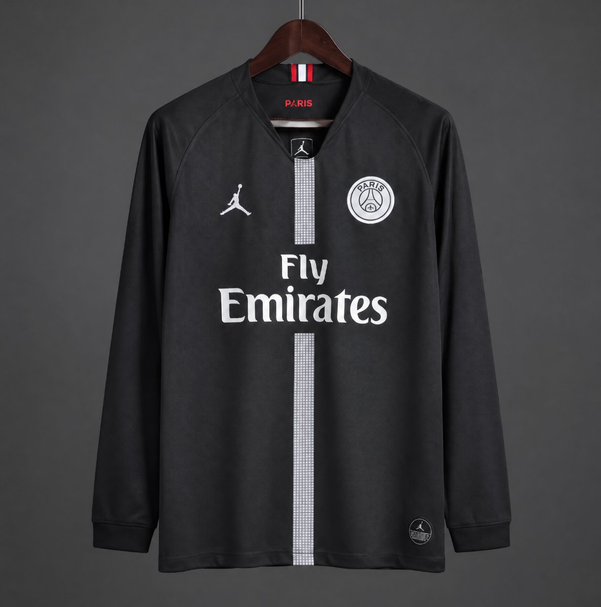 Retro 18/19 PSG Black Long Sleeve Champions League Jersey