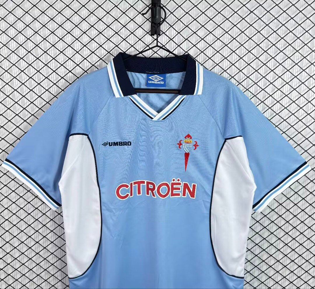Retro 99/00 Celta European Home Blue Jersey